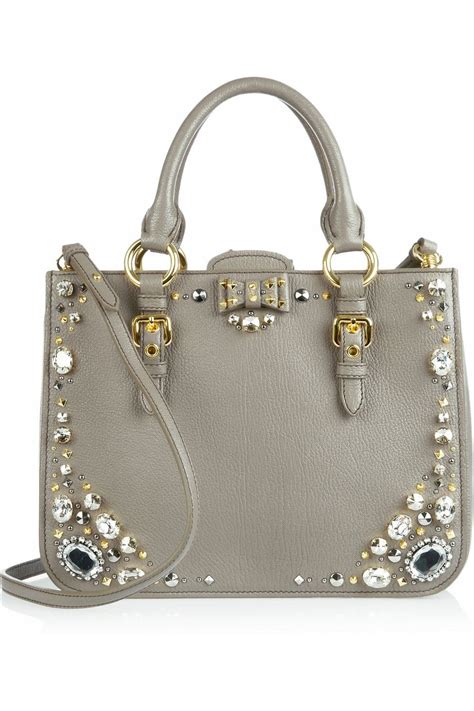 miu miu studded tote|miu michael totes.